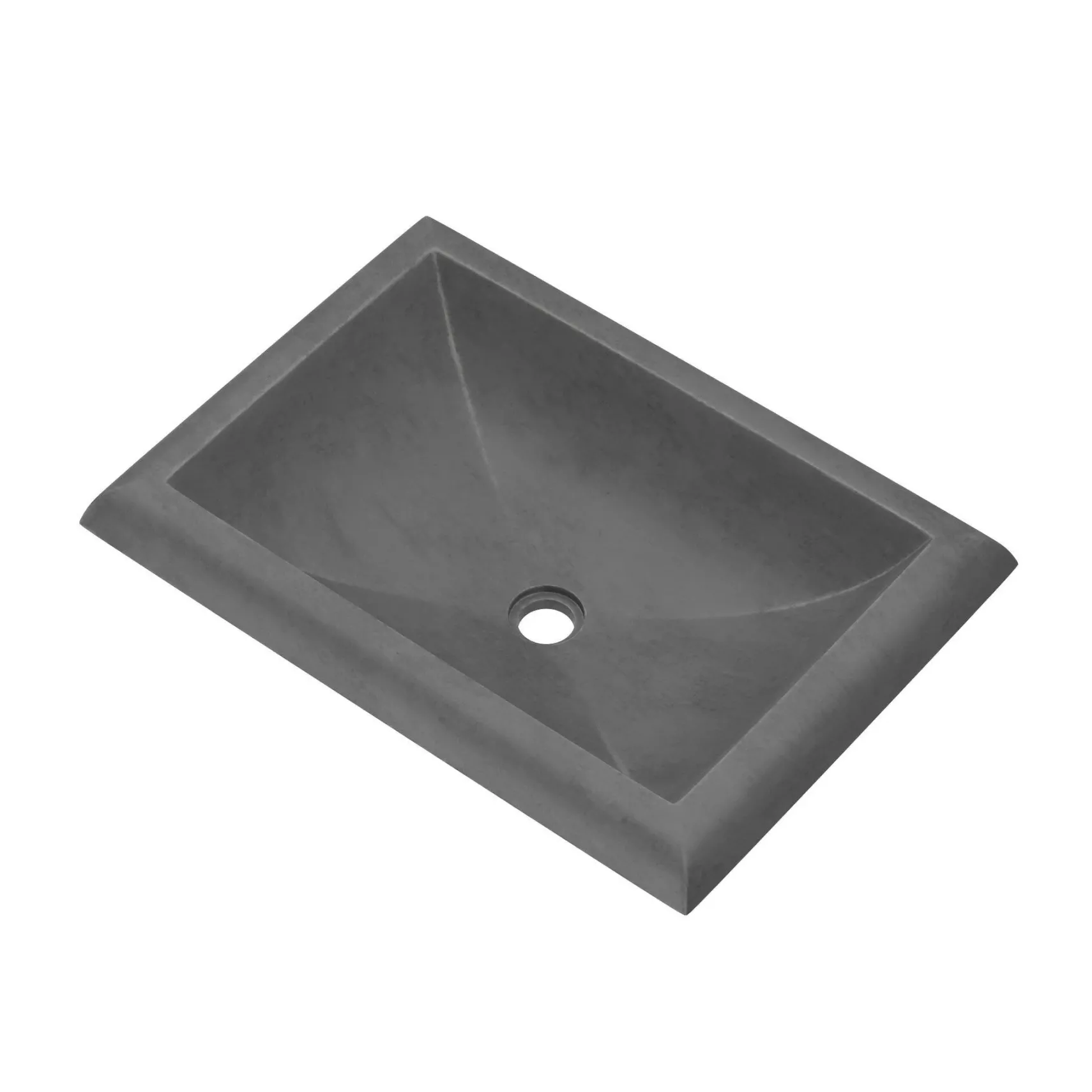 Native Trails Montecito 22" Rectangle NativeStone Concrete Bathroom Sink, Slate, NSL2216-S