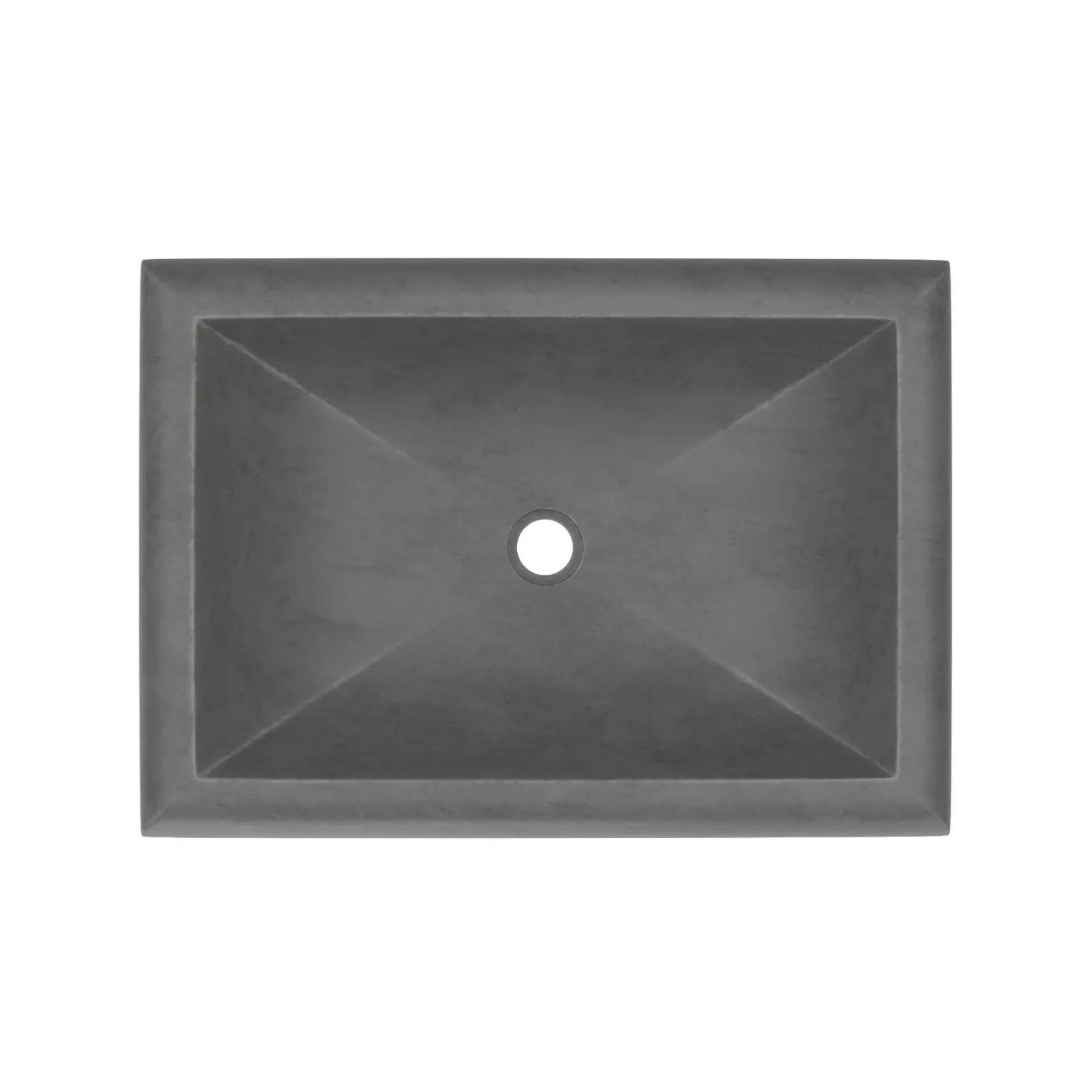 Native Trails Montecito 22" Rectangle NativeStone Concrete Bathroom Sink, Slate, NSL2216-S