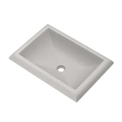 Native Trails Montecito 22" Rectangle NativeStone Concrete Bathroom Sink, Ash, NSL2216-A