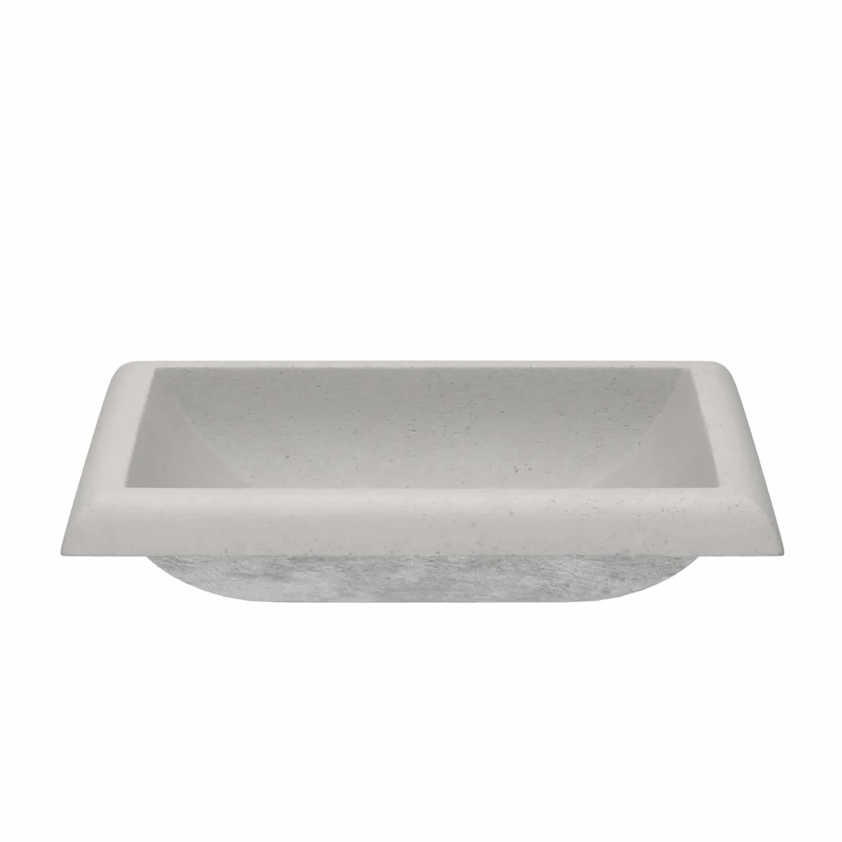 Native Trails Montecito 22" Rectangle NativeStone Concrete Bathroom Sink, Ash, NSL2216-A