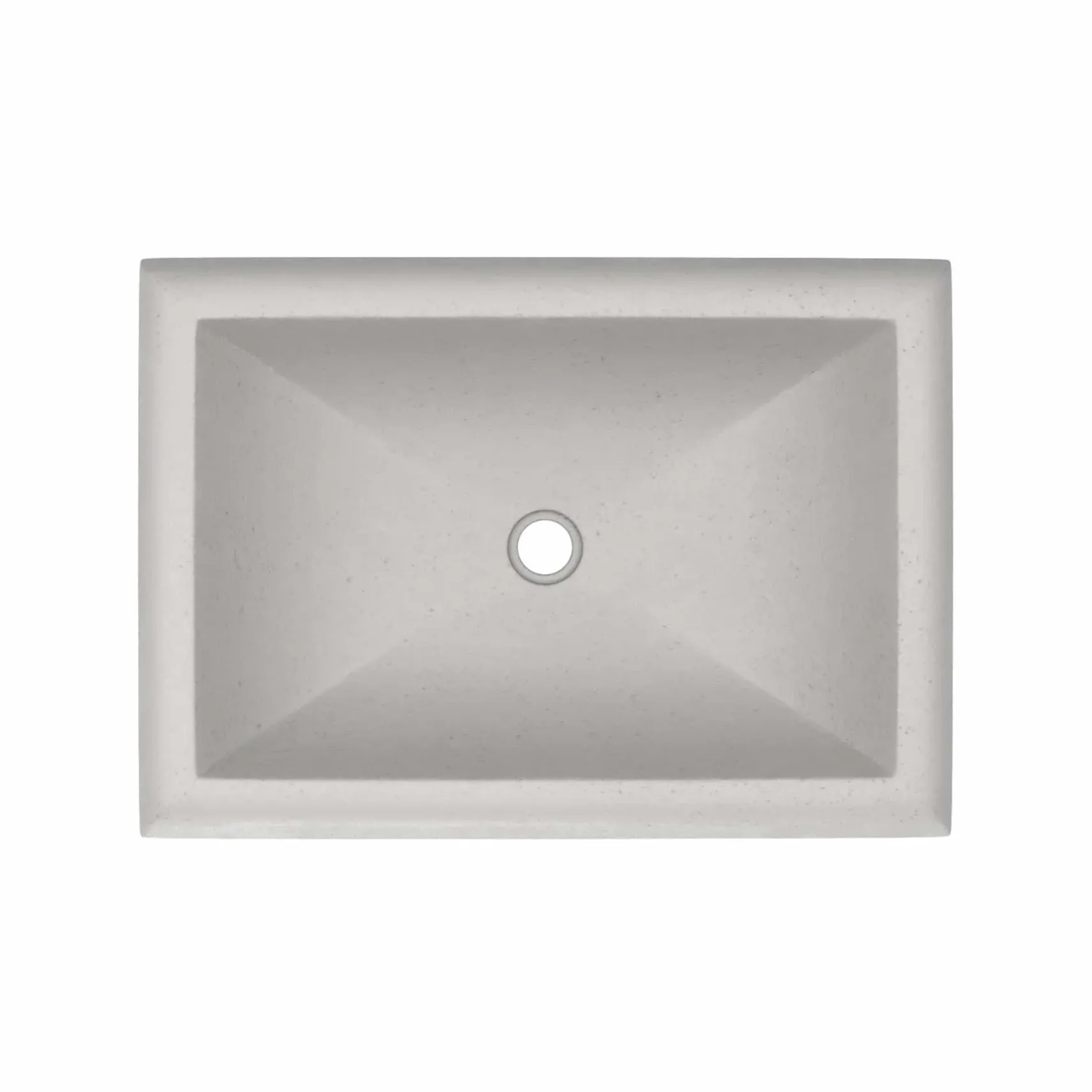 Native Trails Montecito 22" Rectangle NativeStone Concrete Bathroom Sink, Ash, NSL2216-A