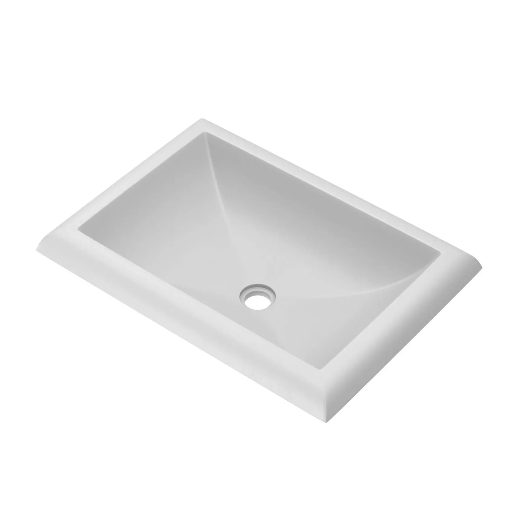 Native Trails Montecito 22" Rectangle NativeStone Concrete Bathroom Sink, Pearl, NSL2216-P