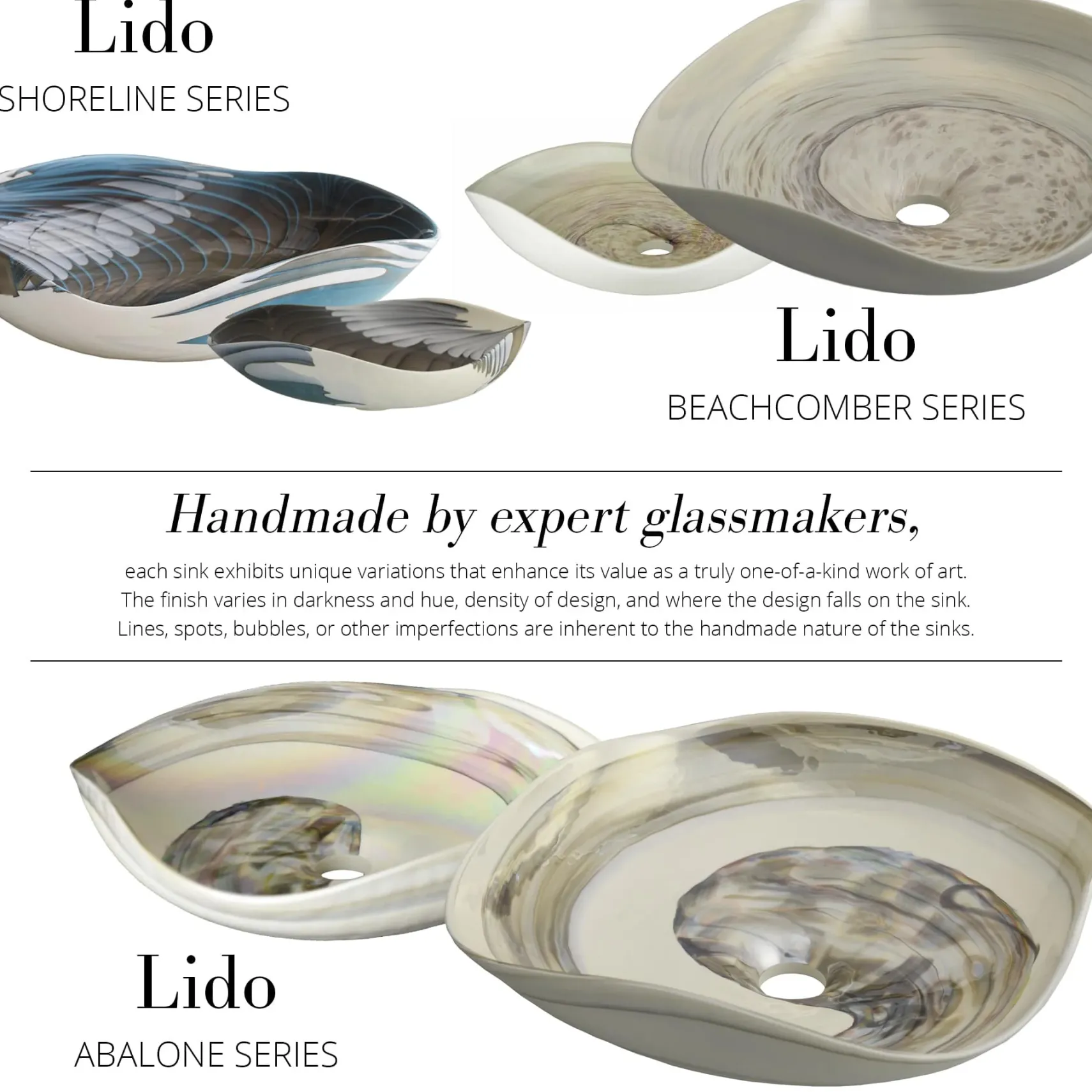 Native Trails Murano 15" Rounded-Square Glass Vessel Bathroom Sink, Beachcomber, MG1515-BR