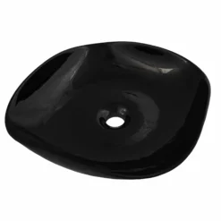 Native Trails Murano 15" Rounded-Square Glass Vessel Bathroom Sink, Abyss, MG1515-AS