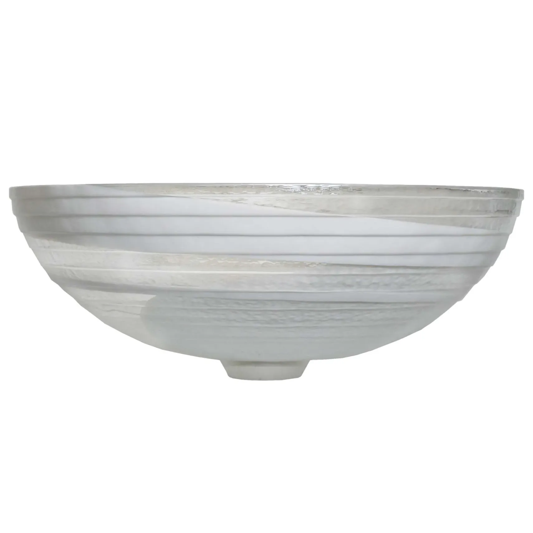 Native Trails Murano 16" Round Vessel Glass Bathroom Sink, Seaspray, MG1605-SY