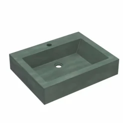 Native Trails Natoma 24" x 19" Rectangle Wall Mount NativeStone Concrete ADA Bathroom Sink, Earth, NSL2405-E