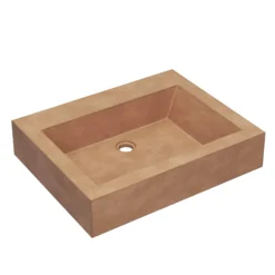 Native Trails Natoma 24" x 19" Rectangle Wall Mount NativeStone Concrete ADA Bathroom Sink, Terracotta, NSL2405-TX