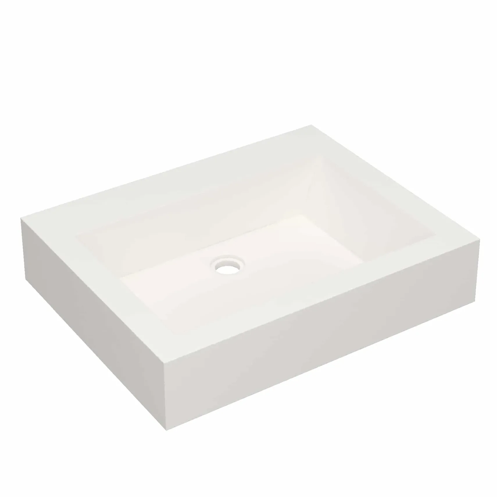 Native Trails Natoma 24" x 19" Rectangle Wall Mount NativeStone Concrete ADA Bathroom Sink, Pearl, NSL2405-PX