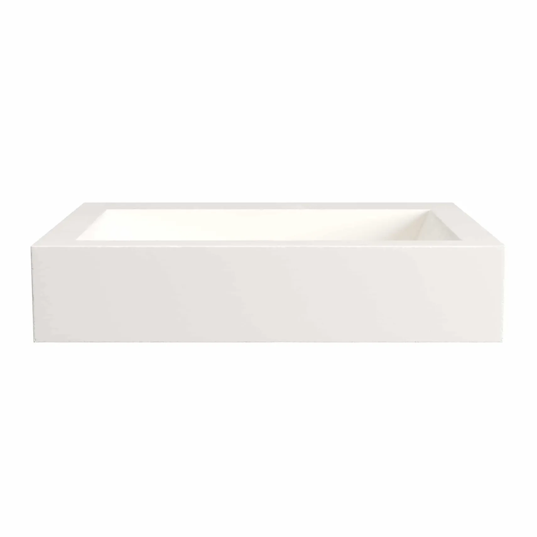 Native Trails Natoma 24" x 19" Rectangle Wall Mount NativeStone Concrete ADA Bathroom Sink, Pearl, NSL2405-PX