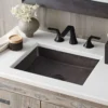 Native Trails Nipomo 20" Rectangle NativeStone Concrete Farmhouse Bathroom Sink, Slate, NSL1915-S