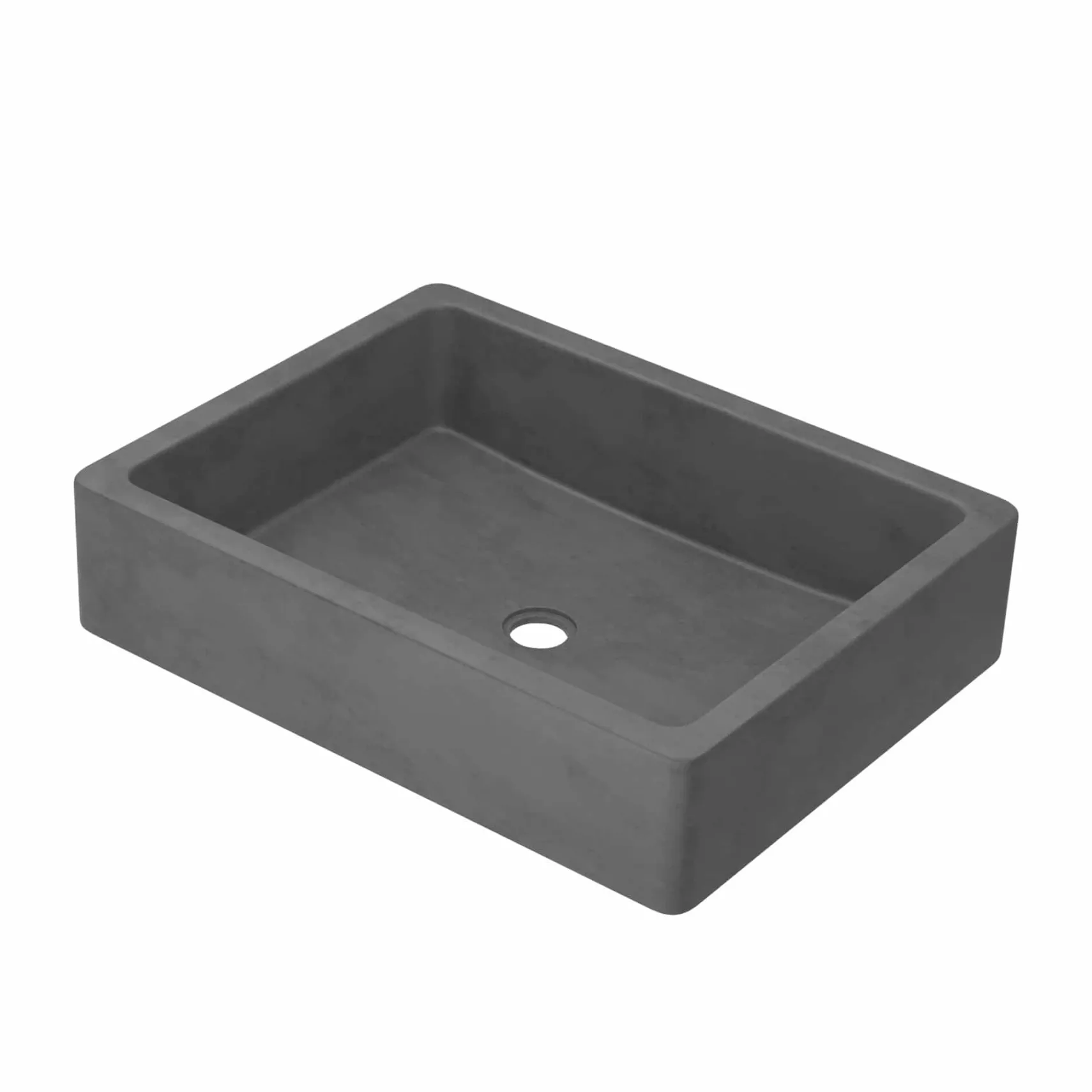 Native Trails Nipomo 20" Rectangle NativeStone Concrete Farmhouse Bathroom Sink, Slate, NSL1915-S