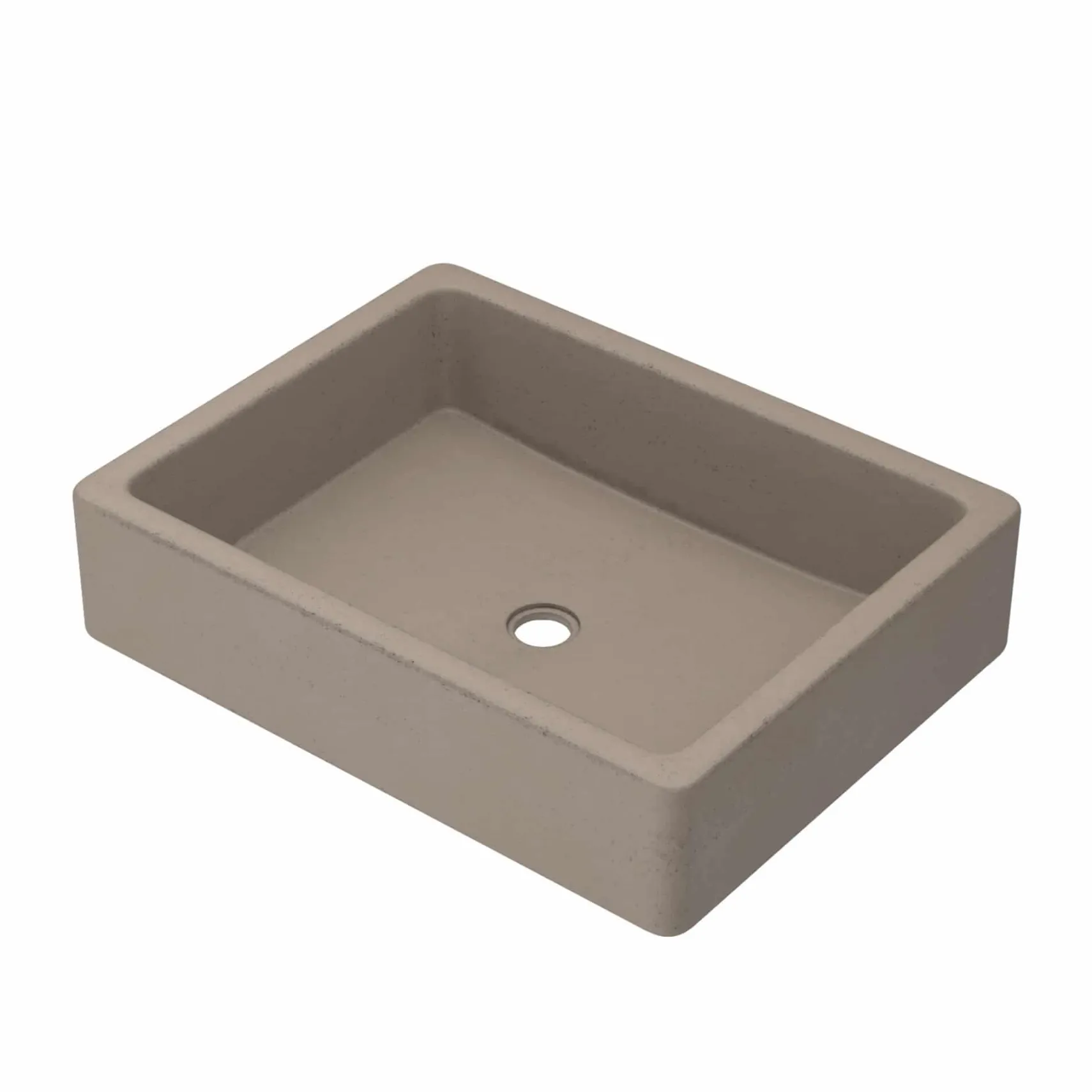 Native Trails Nipomo 20" Rectangle NativeStone Concrete Farmhouse Bathroom Sink, Earth, NSL1915-E