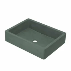 Native Trails Nipomo 19.5" x 15" Rectangle NativeStone Concrete ADA Farmhouse Bathroom Sink, Forest, NSL1915-F