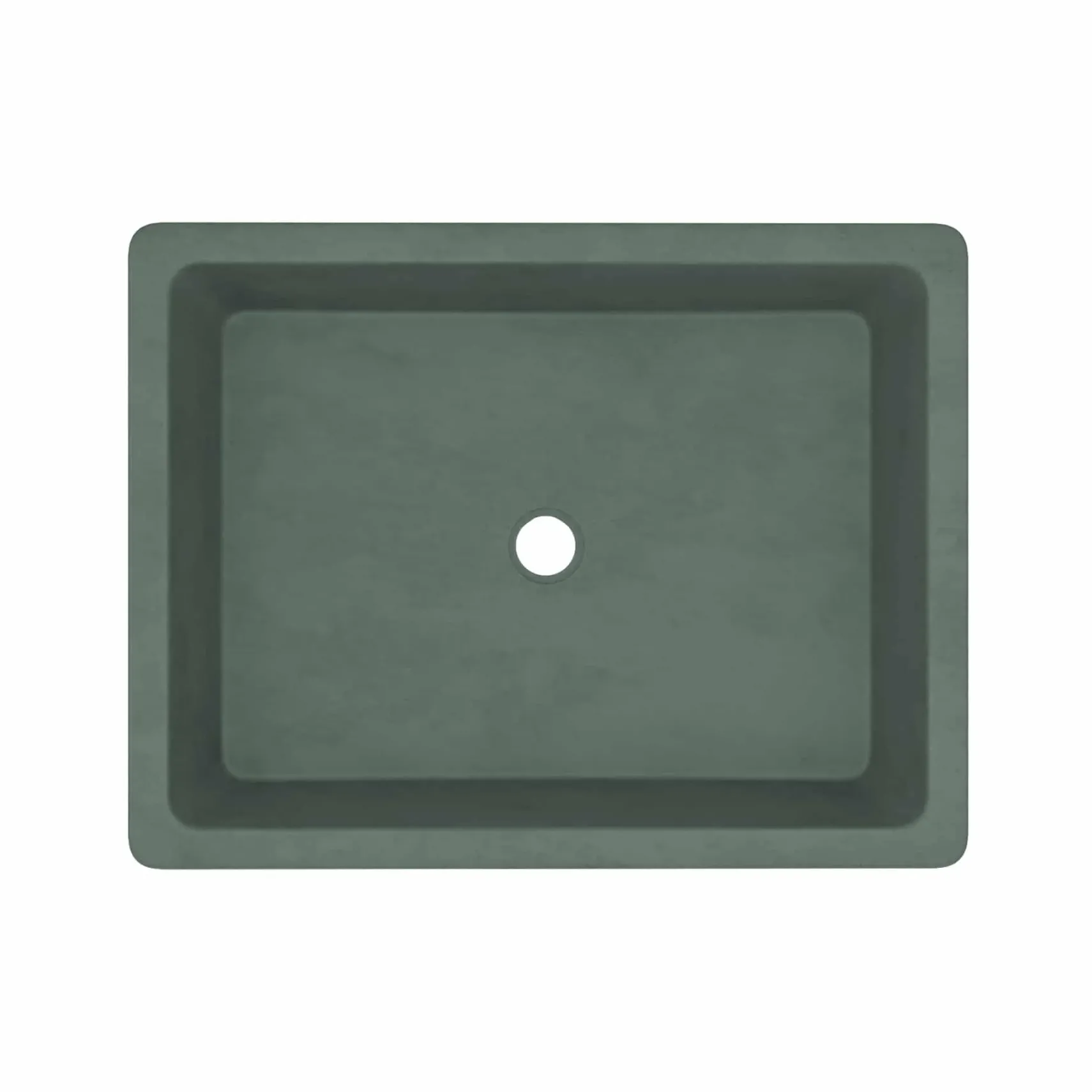 Native Trails Nipomo 19.5" x 15" Rectangle NativeStone Concrete ADA Farmhouse Bathroom Sink, Forest, NSL1915-F