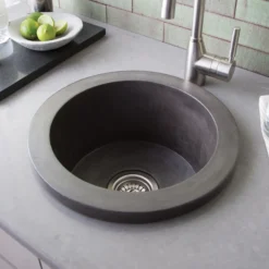 Native Trails Olivos 16" NativeStone Concrete Bar/Prep Sink, Slate, NSB1607-S