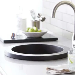 Native Trails Olivos 16" NativeStone Concrete Bar/Prep Sink, Slate, NSB1607-S
