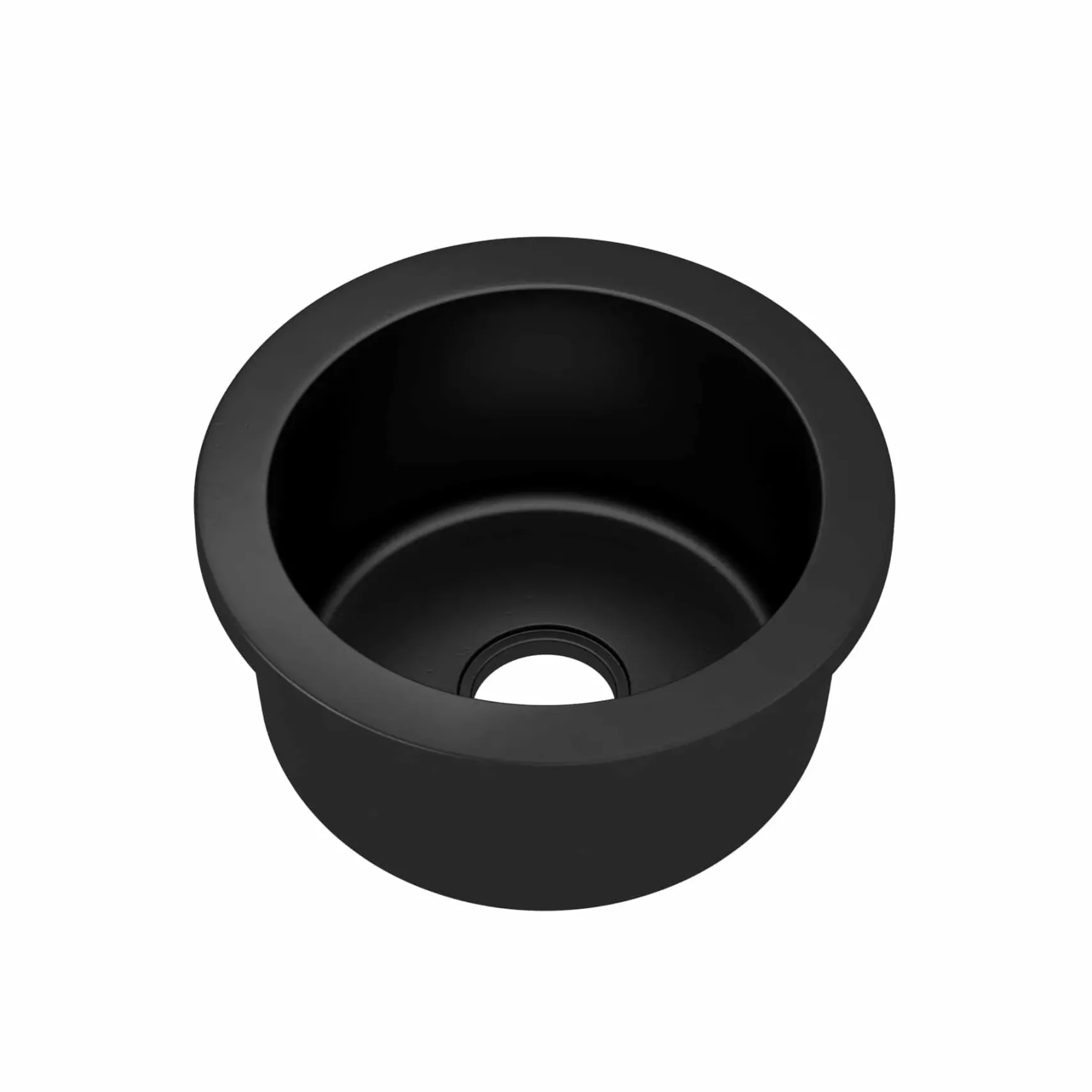 Native Trails Olivos 16" Round NativeStone Concrete Bar/Prep Sink, Charcoal, NSB1607-C