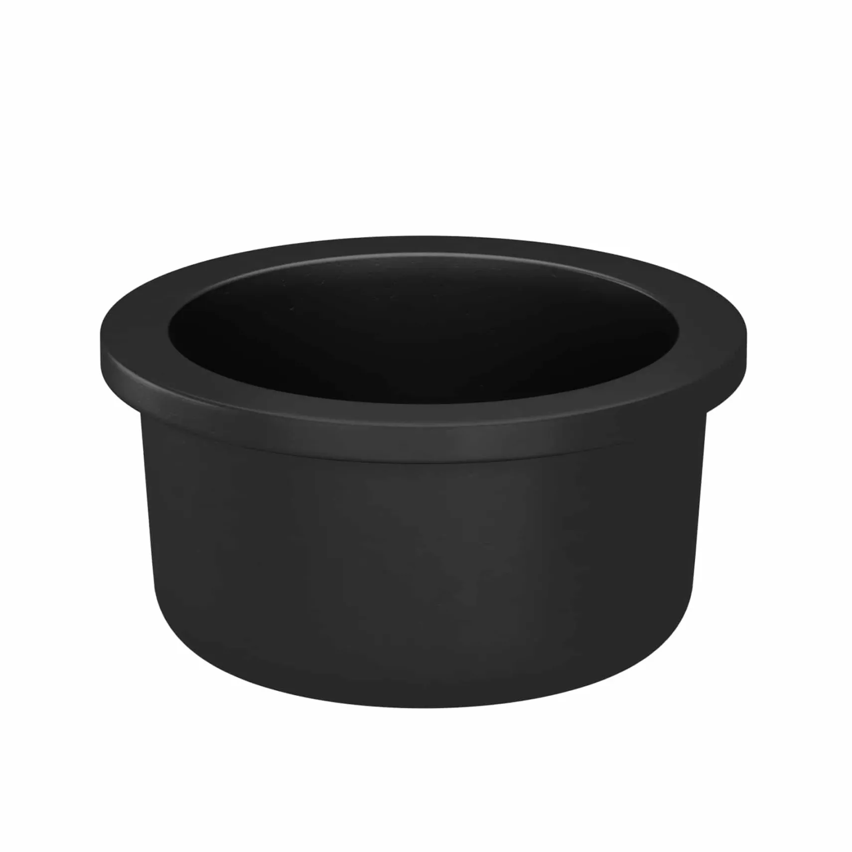 Native Trails Olivos 16" Round NativeStone Concrete Bar/Prep Sink, Charcoal, NSB1607-C