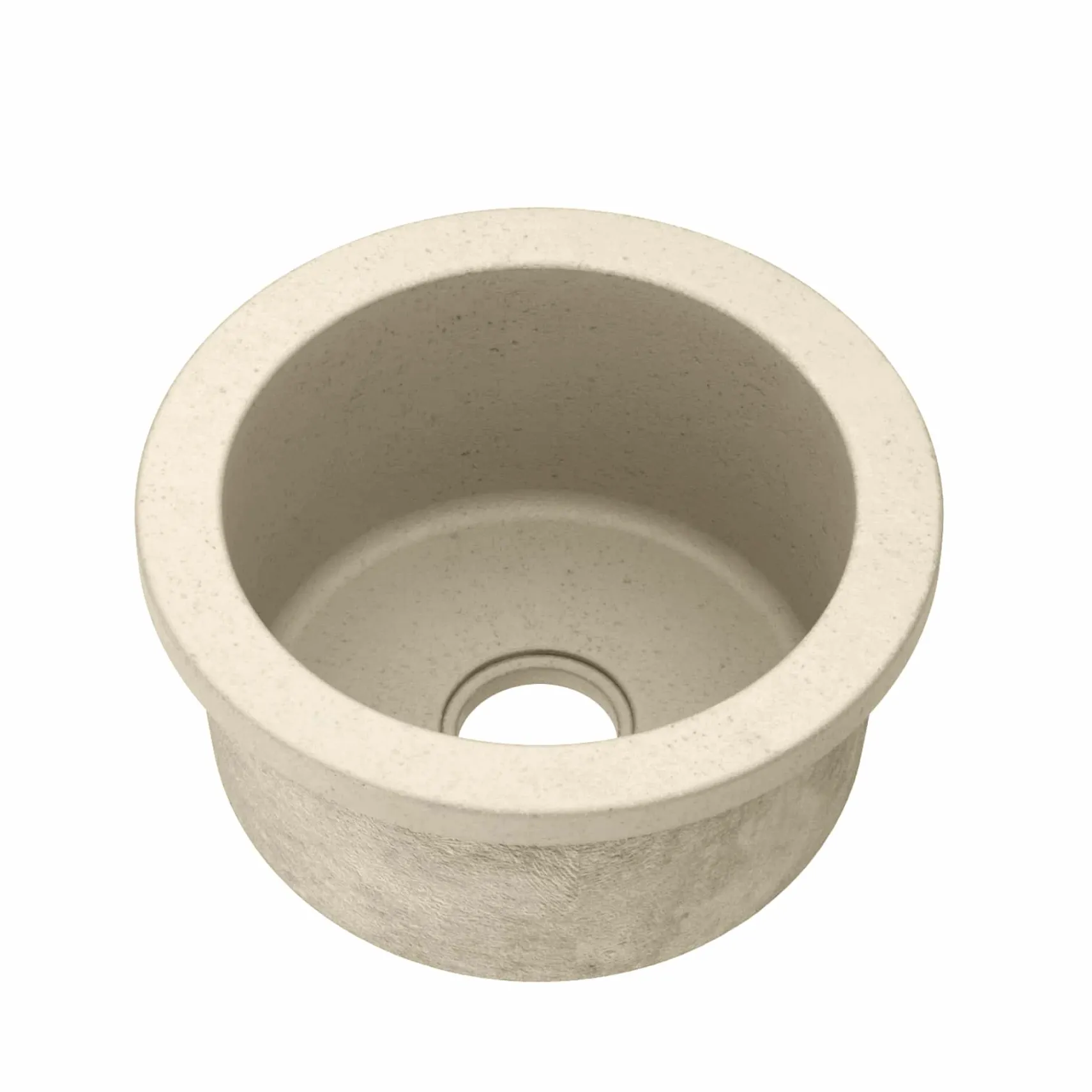 Native Trails Olivos 16" Round NativeStone Concrete Bar/Prep Sink, Sand, NSB1607-D