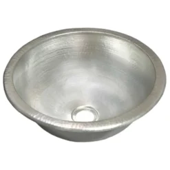 Native Trails Paloma 14" Round Nickel Bathroom Sink, Brushed Nickel, CPS559