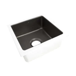 Native Trails Reveler 16" Square Fireclay Bar/Prep Sink, Gunmetal, PMB1515-M