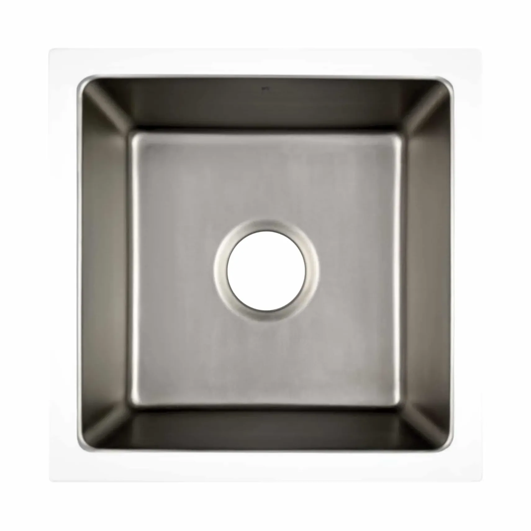 Native Trails Reveler 16" Square Fireclay Bar/Prep Sink, Platinum, PMB1515-P