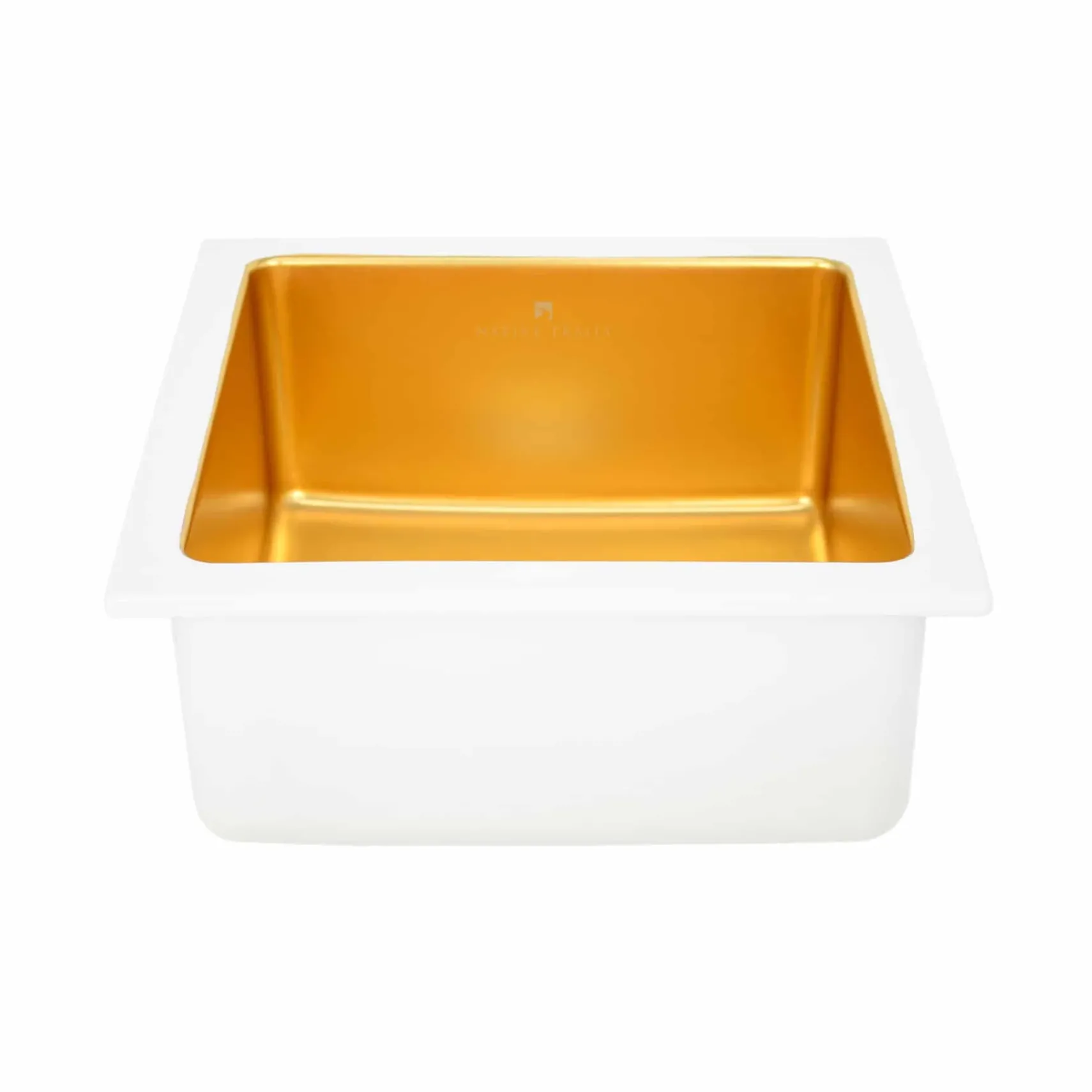 Native Trails Reveler 16" Square Fireclay Bar/Prep Sink, Matte Gold, PMB1515-G