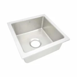 Native Trails Reveler 16" Square Fireclay Bar/Prep Sink, Silver, PMB1515-S