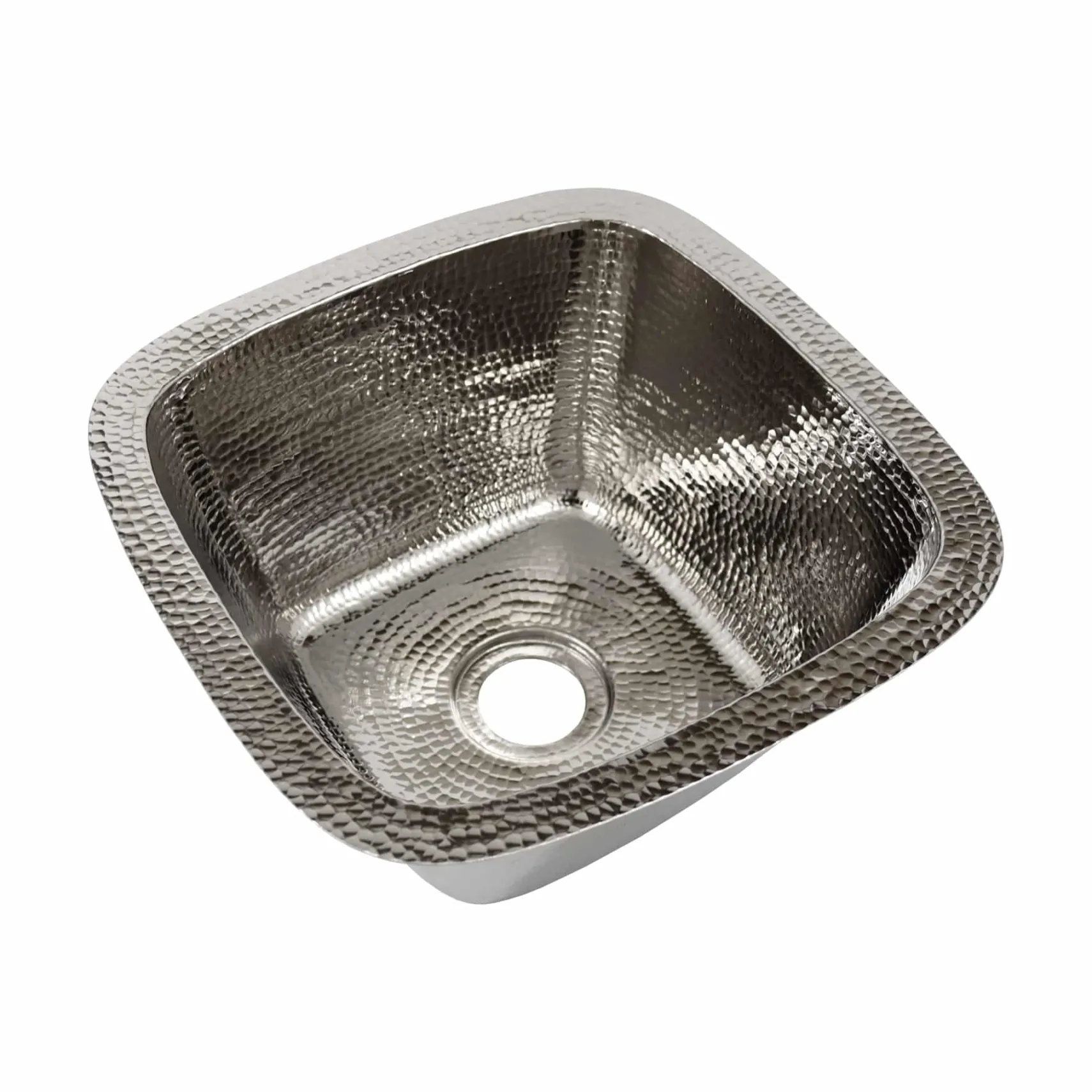 Native Trails Rincon 13" Square Nickel Bar/Prep Sink, Polished Nickel, CPS847