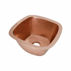 Native Trails Rincon 13" Square Copper Bar/Prep Sink, Polished Copper, 16 Gauge, CPS447