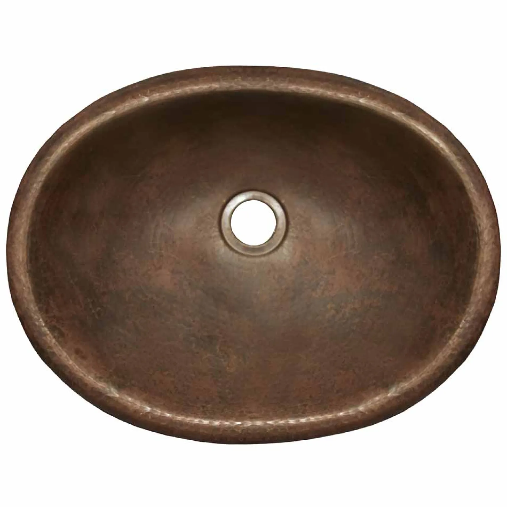 Native Trails Rolled Baby Classic 16" Oval Copper Bathroom Sink, Antique Copper, CPS239