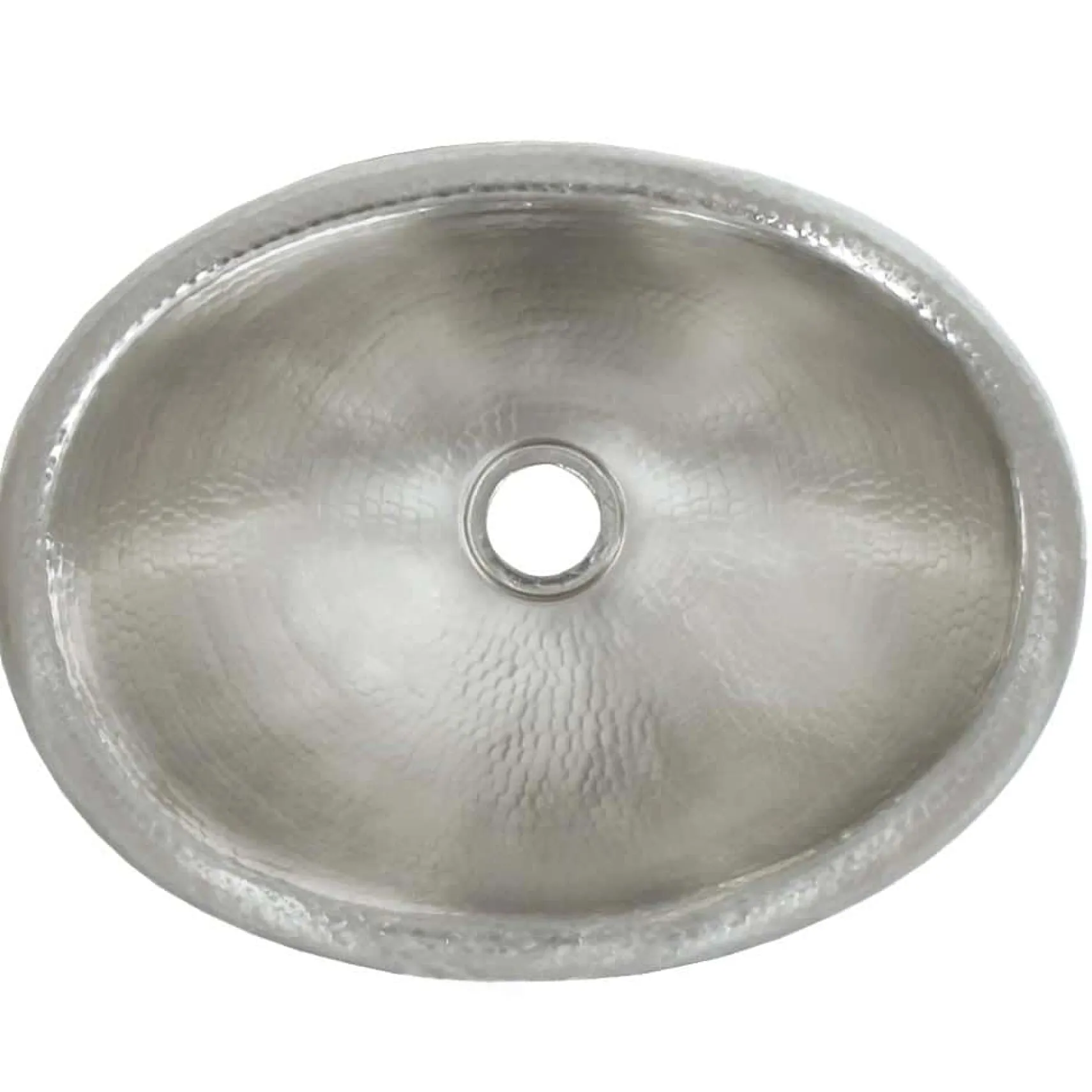 Native Trails Rolled Baby Classic 16" Oval Nickel Bathroom Sink, Brushed Nickel, CPS539