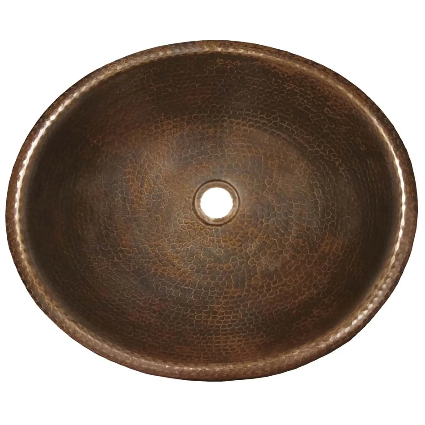Native Trails Rolled Classic 19" Oval Copper Bathroom Sink, Antique Copper, CPS240