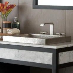 Native Trails Tatra 20" Rectangle Nickel Bathroom Sink, Brushed Nickel, CPS546