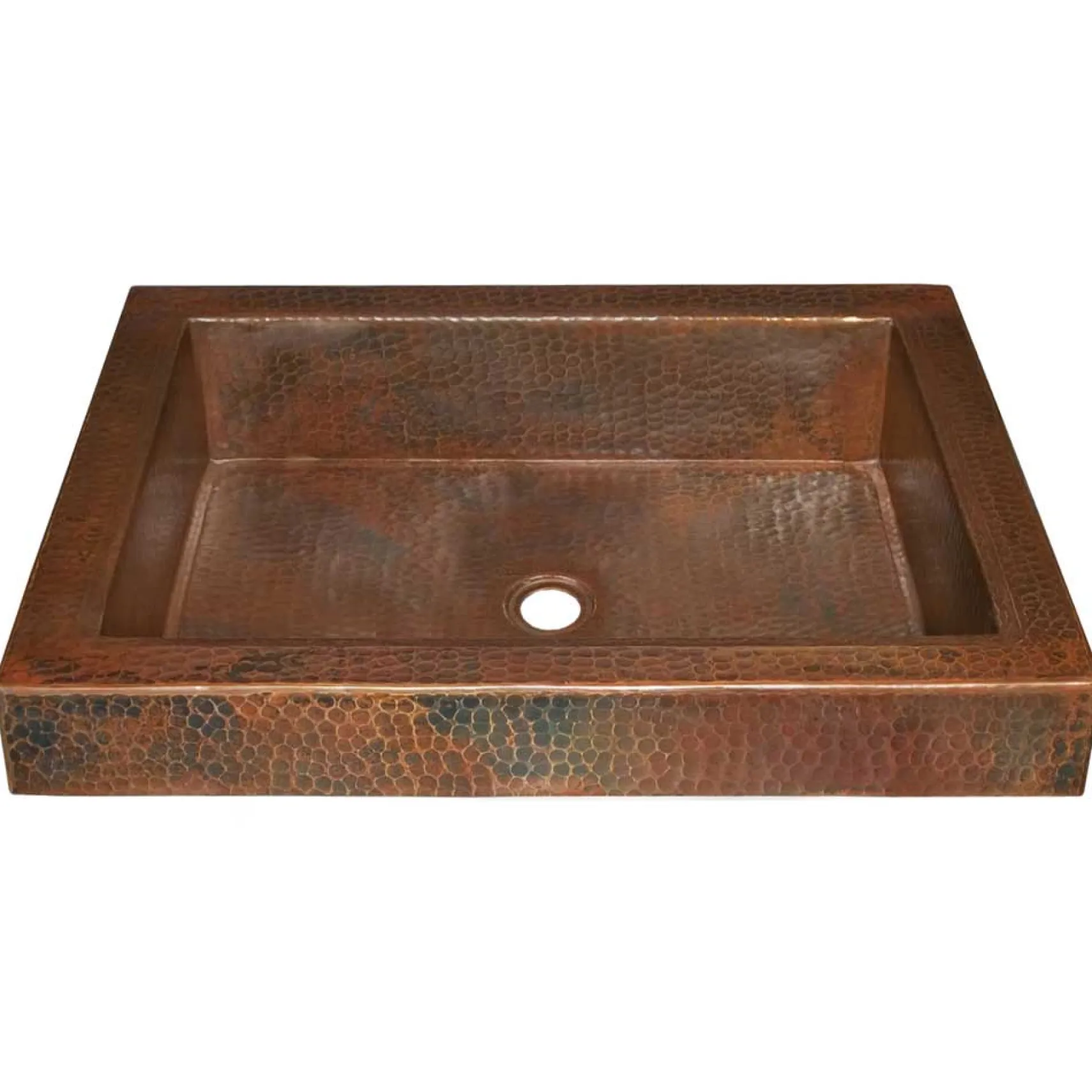 Native Trails Tatra 20" Rectangle Copper Bathroom Sink, Antique Copper, CPS246