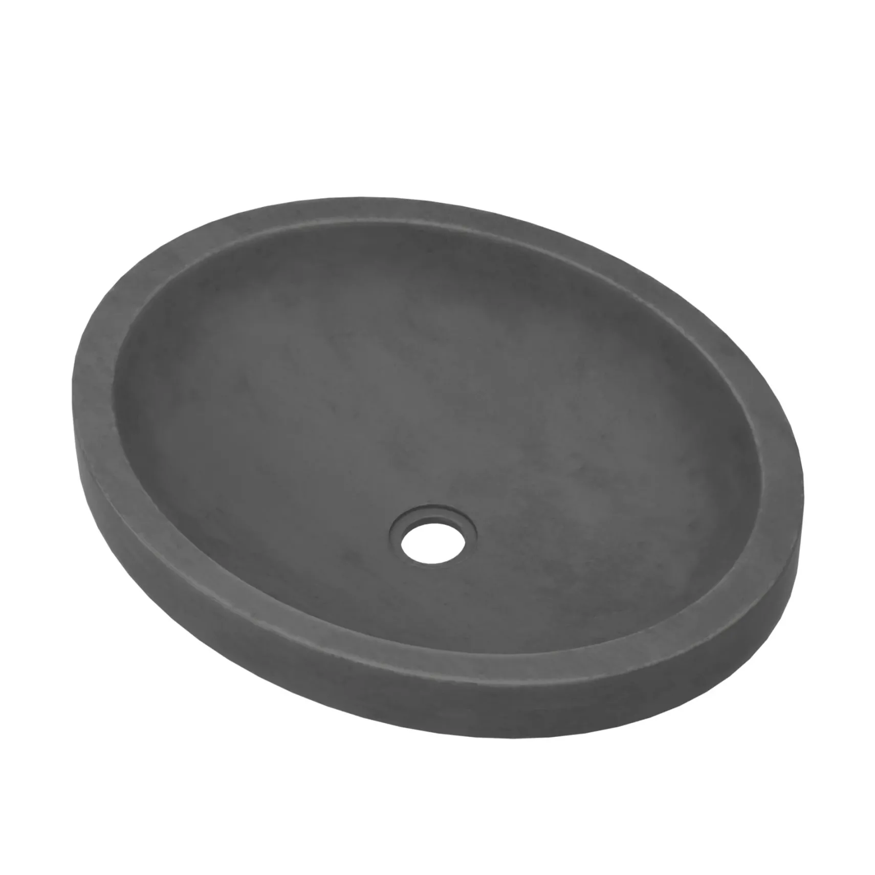 Native Trails Tolosa 19" Oval NativeStone Concrete Bathroom Sink, Slate, NSL1916-S