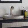 Native Trails Tolosa 19" Oval NativeStone Concrete Bathroom Sink, Ash, NSL1916-A
