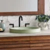 Native Trails Tolosa 19" x 16" Oval NativeStone Concrete ADA Bathroom Sink, Sage, NSL1916-G