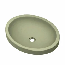Native Trails Tolosa 19" x 16" Oval NativeStone Concrete ADA Bathroom Sink, Sage, NSL1916-G