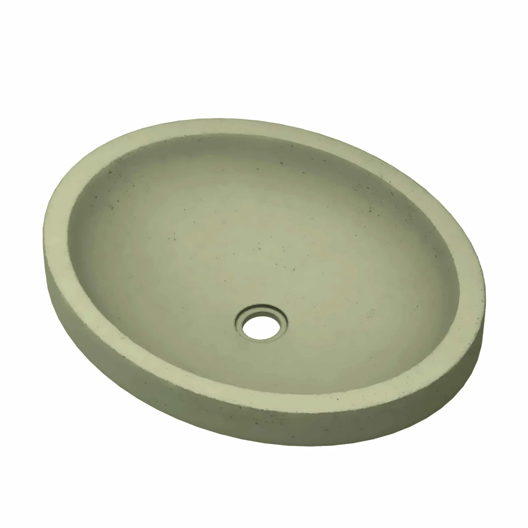 Native Trails Tolosa 19" x 16" Oval NativeStone Concrete ADA Bathroom Sink, Sage, NSL1916-G