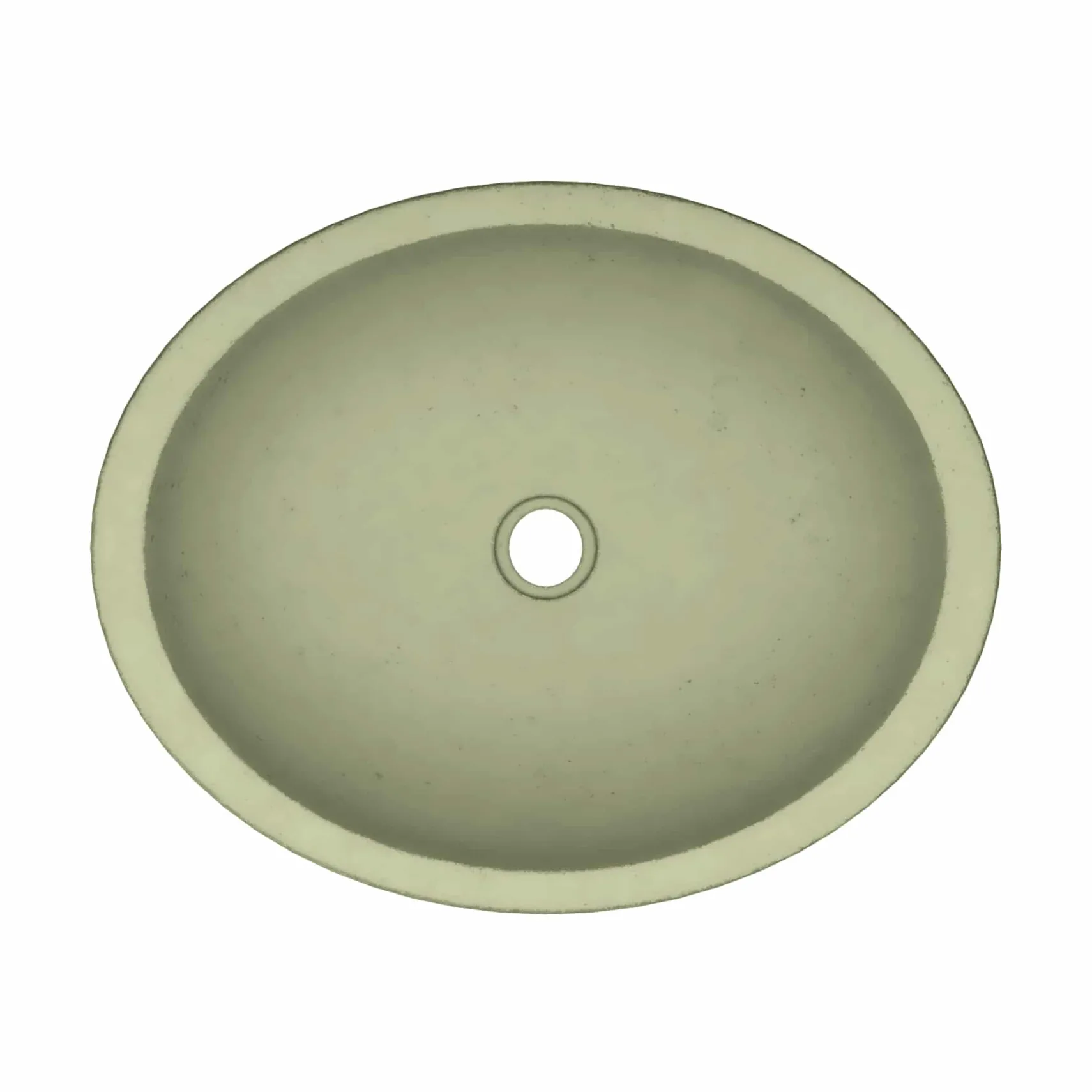 Native Trails Tolosa 19" x 16" Oval NativeStone Concrete ADA Bathroom Sink, Sage, NSL1916-G