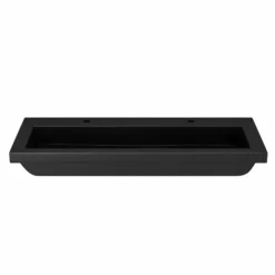 Native Trails Trough 4819 48" x 19" Rectangle Drop In NativeStone Concrete ADA Bathroom Sink, Charcoal, NSL4819-C