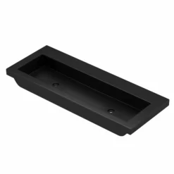 Native Trails Trough 4819 48" x 19" Rectangle Drop In NativeStone Concrete ADA Bathroom Sink, Charcoal, NSL4819-CX