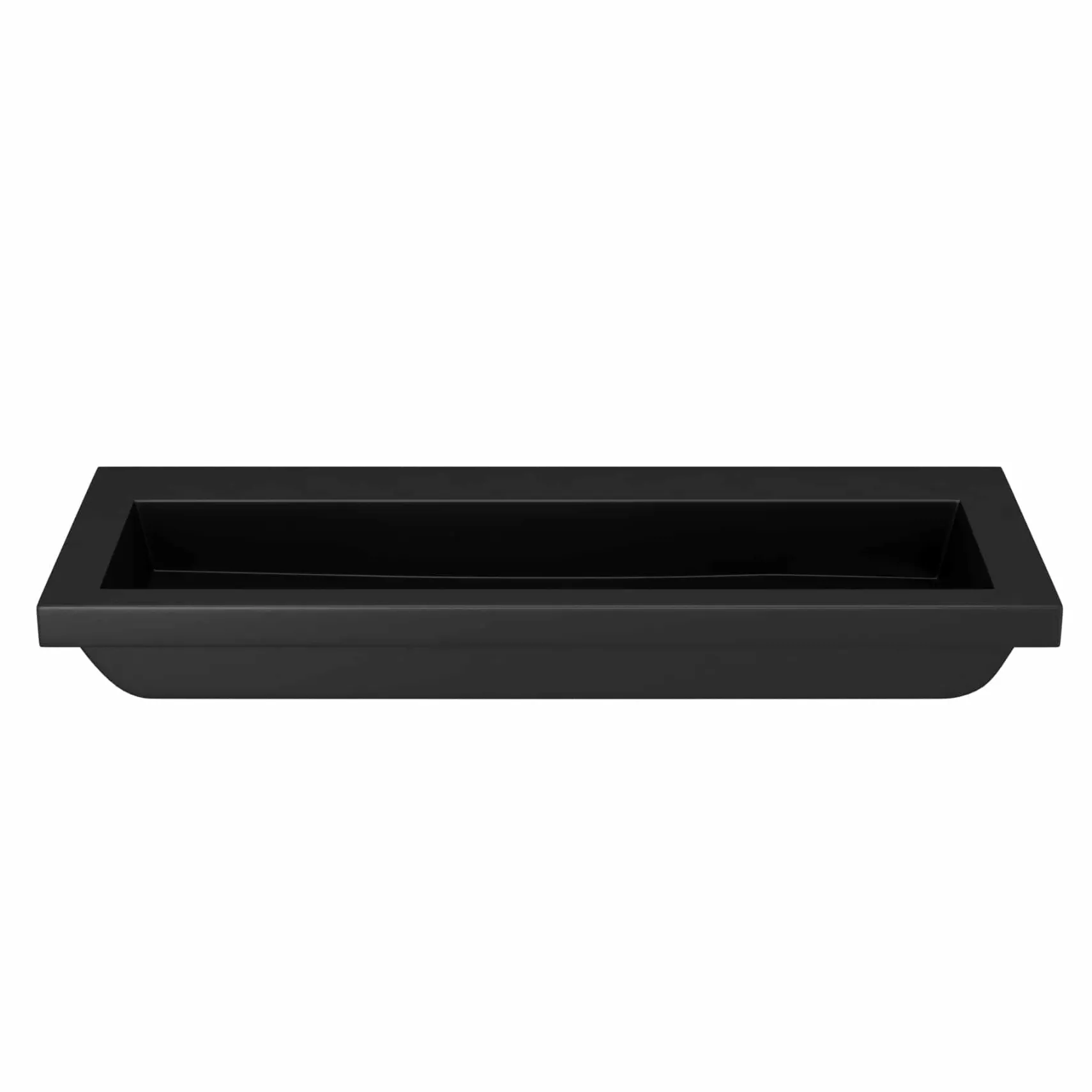 Native Trails Trough 4819 48" x 19" Rectangle Drop In NativeStone Concrete ADA Bathroom Sink, Charcoal, NSL4819-CX