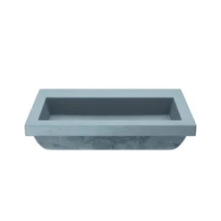 Native Trails Trough 3019 30" x 19" Drop In NativeStone Concrete ADA Bathroom Sink, Ocean, NSL3019-OX