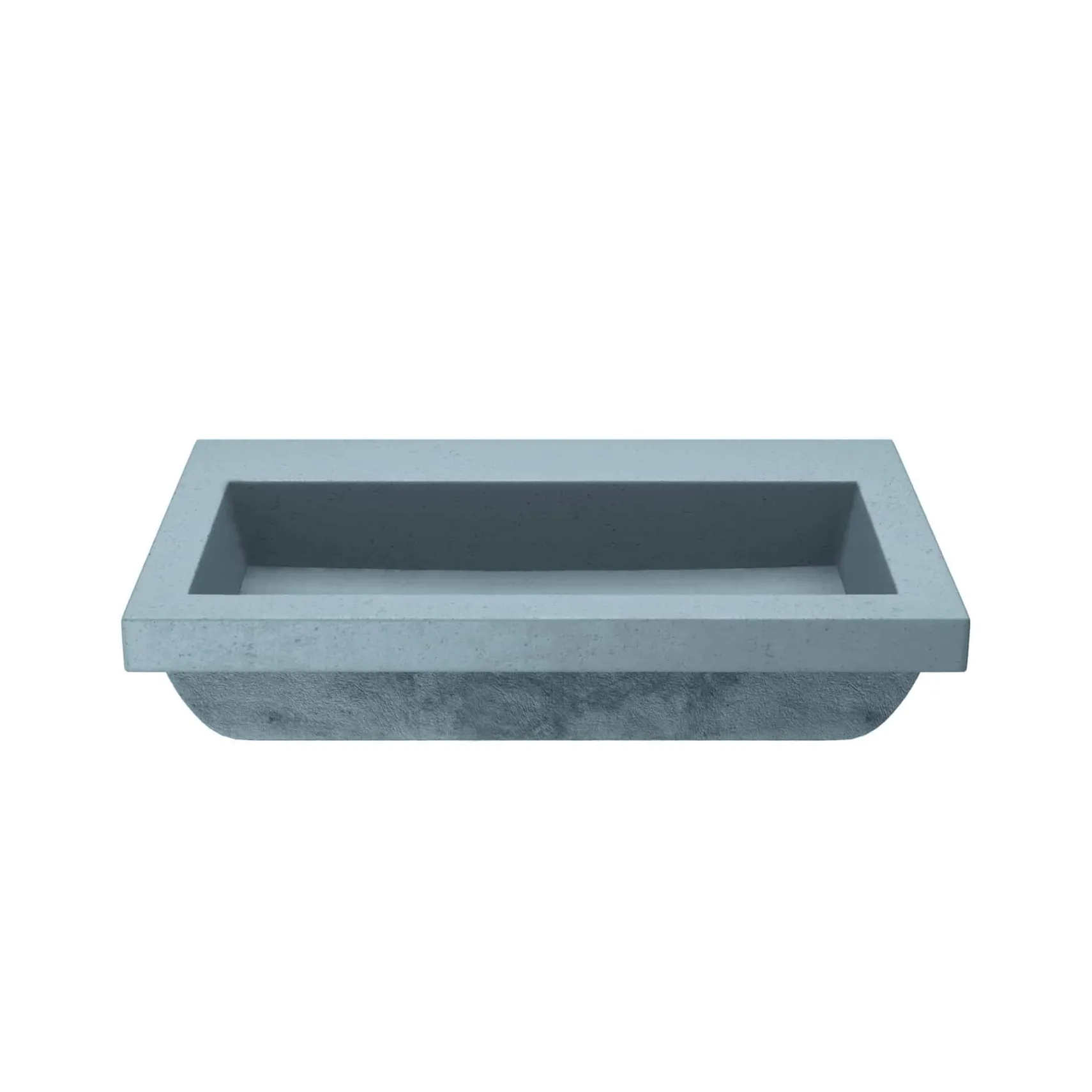 Native Trails Trough 3019 30" x 19" Drop In NativeStone Concrete ADA Bathroom Sink, Ocean, NSL3019-OX