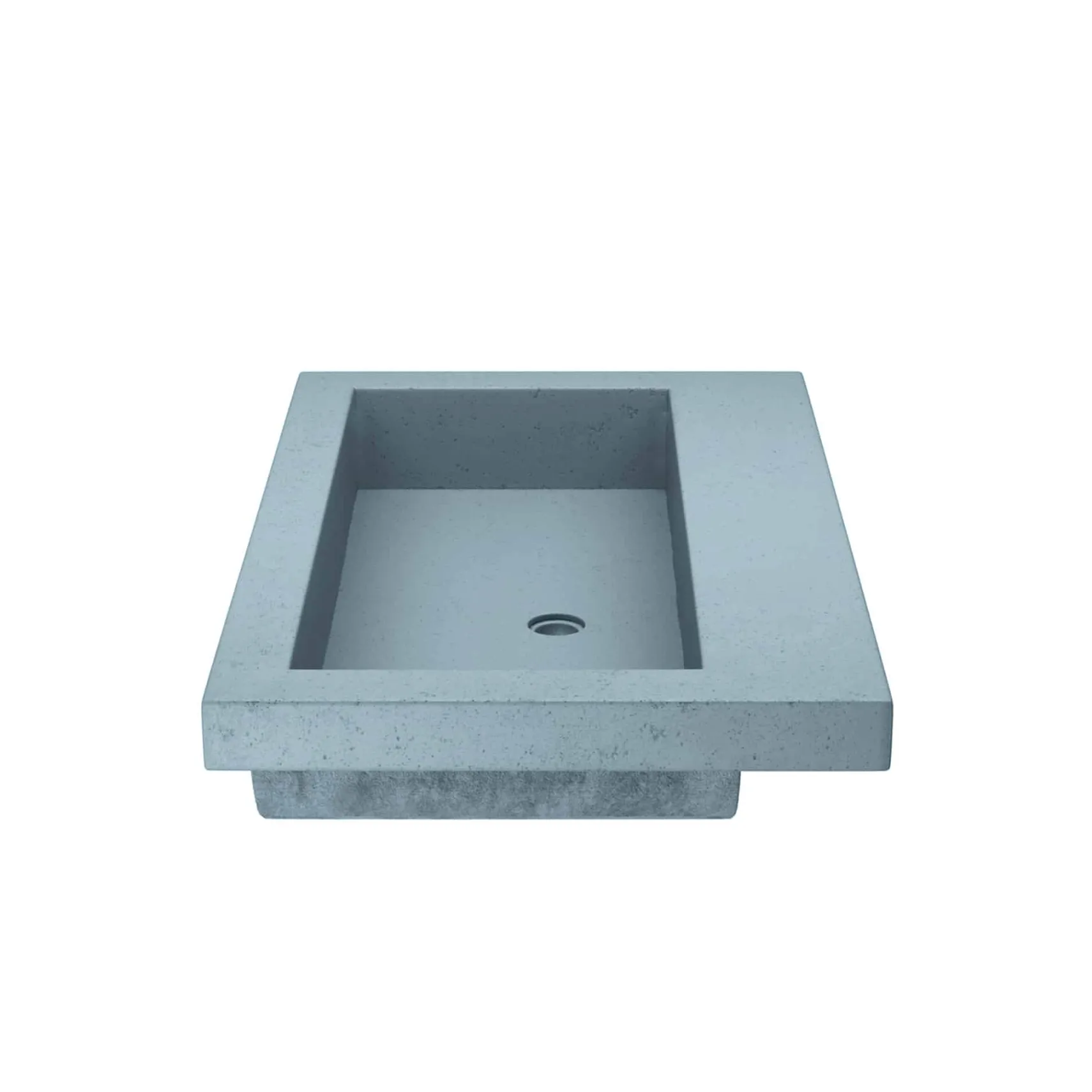 Native Trails Trough 3019 30" x 19" Drop In NativeStone Concrete ADA Bathroom Sink, Ocean, NSL3019-OX