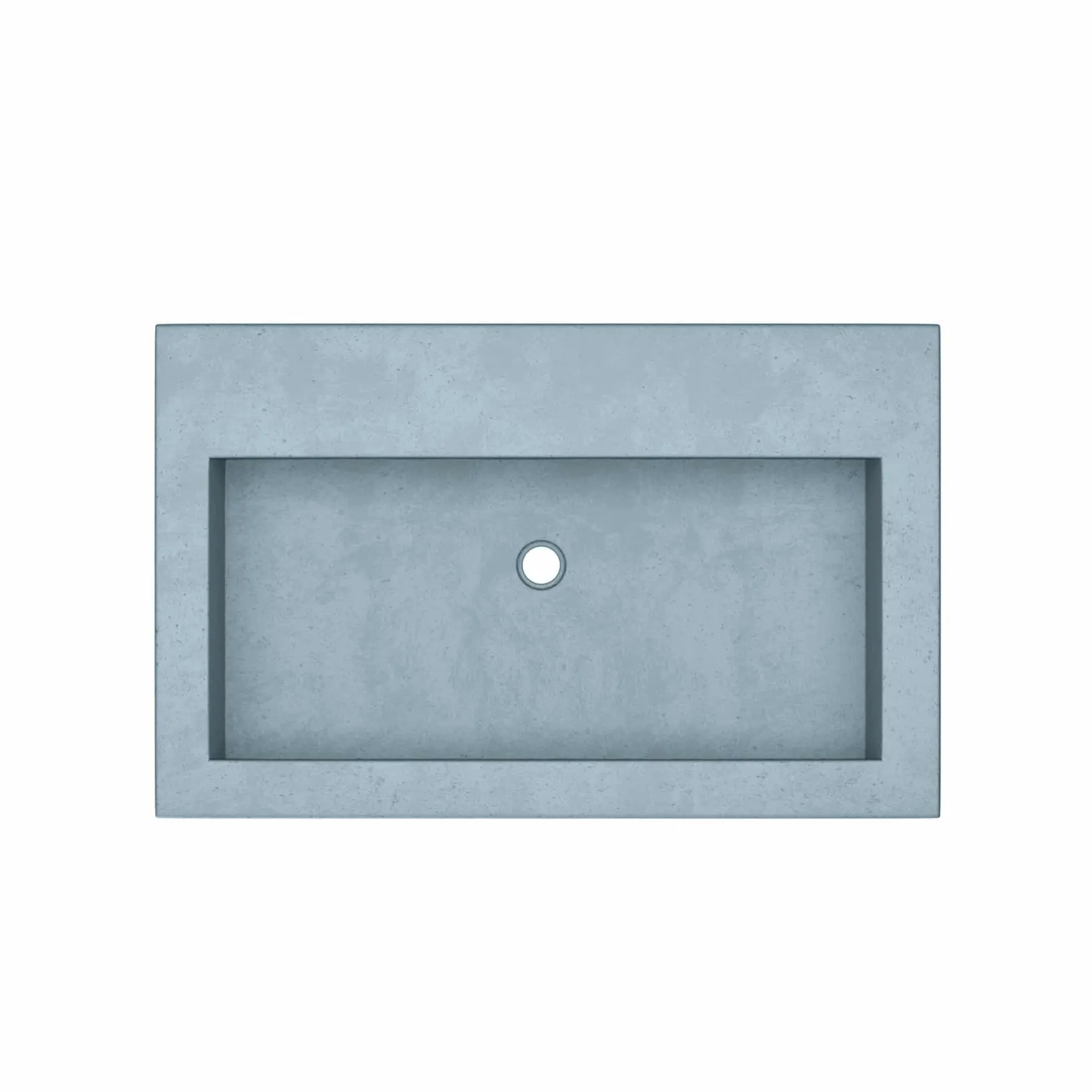 Native Trails Trough 3019 30" x 19" Drop In NativeStone Concrete ADA Bathroom Sink, Ocean, NSL3019-OX