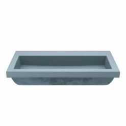 Native Trails Trough 3619 36" x 19" Drop In NativeStone Concrete ADA Bathroom Sink, Ocean, NSL3619-OX