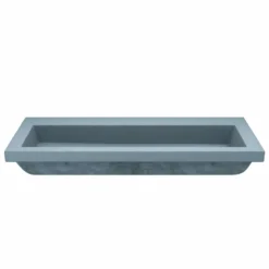 Native Trails Trough 4819 48" x 19" Drop In NativeStone Concrete ADA Bathroom Sink, Ocean, NSL4819-OX